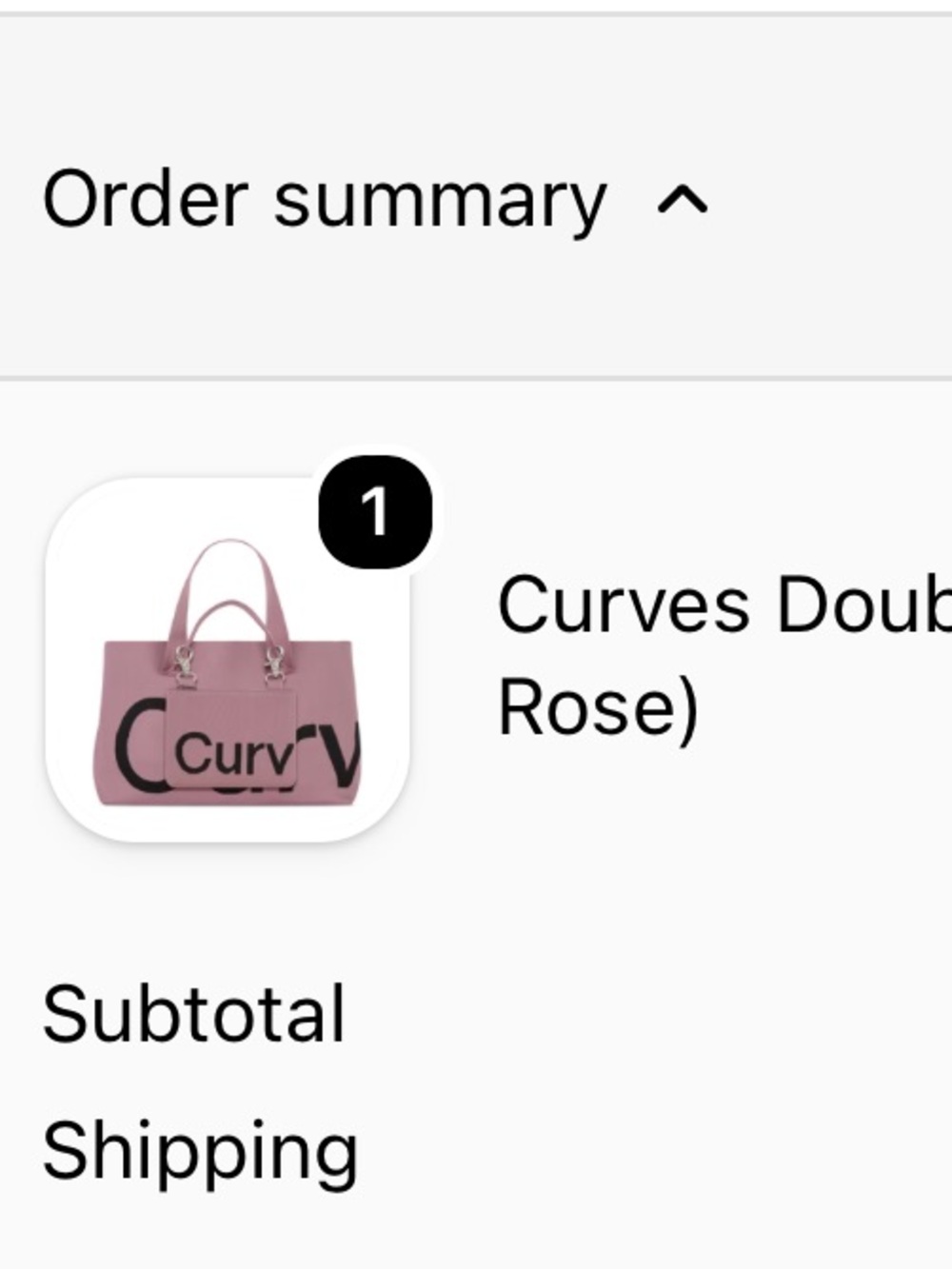 Curves Double-Handle Tote Bag in Rose